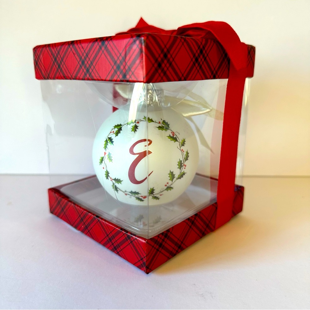 Living Quarters Letter E Monogram Ornament